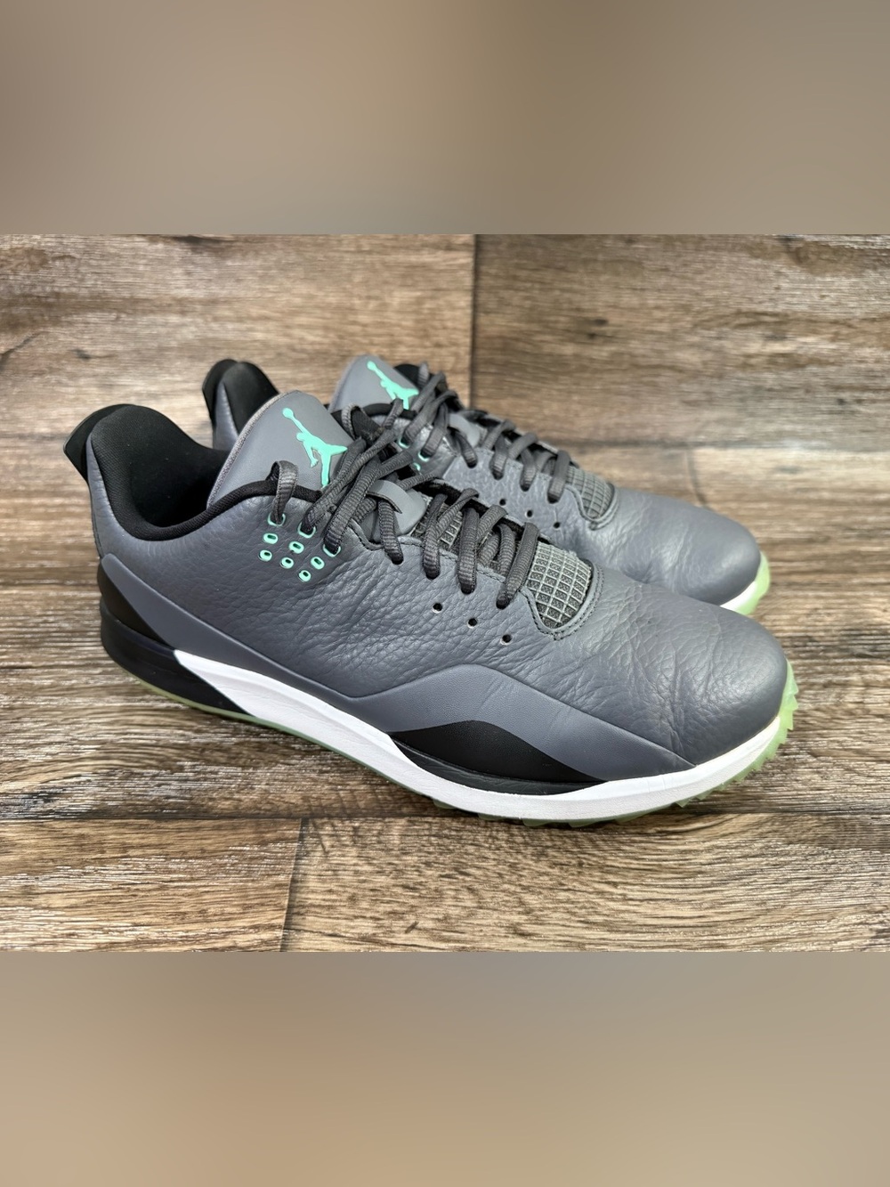 Nike Air Jordan ADG3 Mens Golf Shoes Dark Grey Green Glow Black Sz 9.5 - Picture 1 of 8